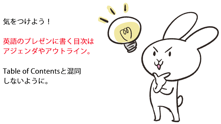 わかりやすい英語のプレゼン用スライド目次の書き方5つのポイント 英語で人生攻略